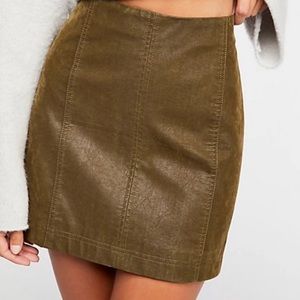 Free People Modern Femme Vegan Suede Mini Skirt